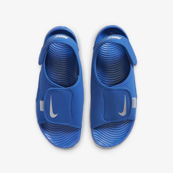 Kids' Nike Sunray Adjust 5 V2 Younger and Older Sandals Royal / Grey | NK867YVP