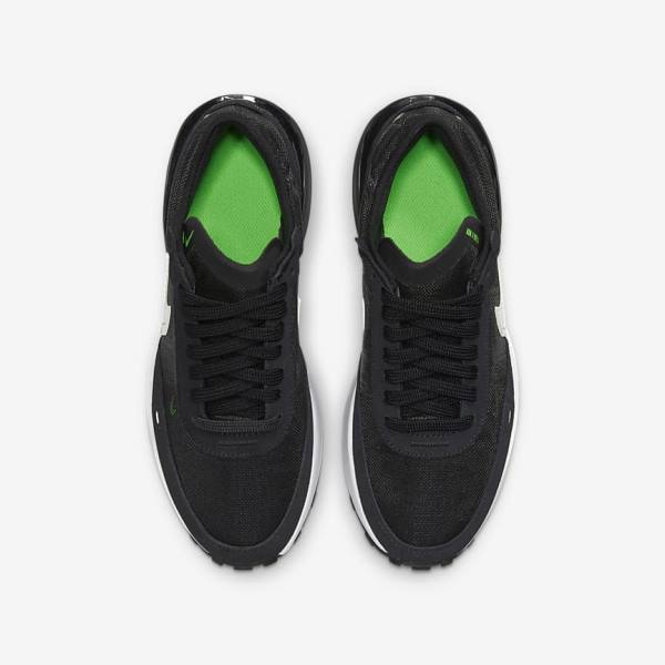 Kids' Nike Waffle One Older Sneakers Dark Grey / Black / Green | NK036TVB