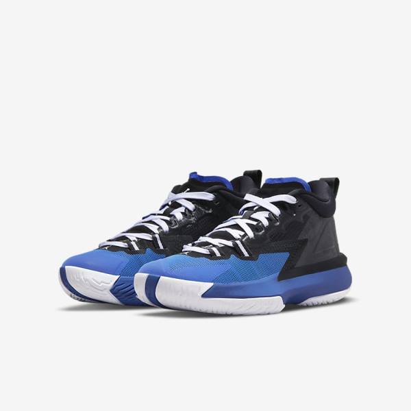 Kids' Nike Zion 1 Older Jordan Shoes Black / Royal / White | NK859NBR