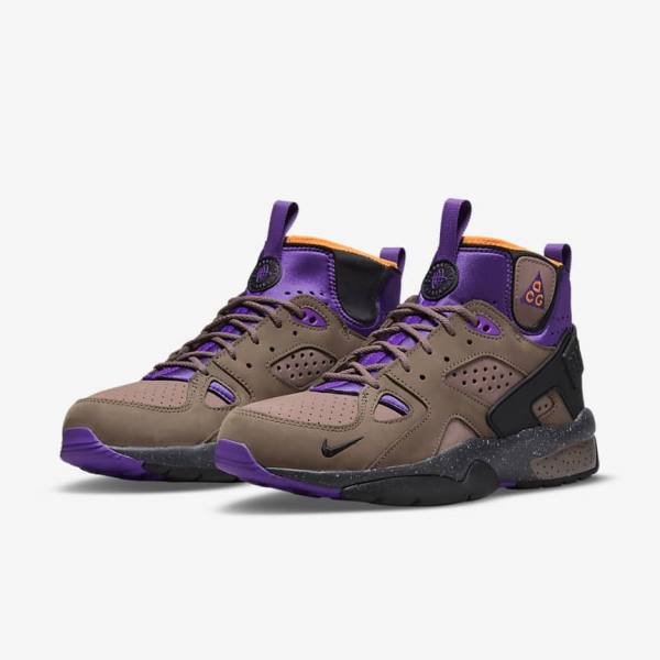 Men's Nike ACG Air Mowabb Sneakers Brown / Purple / Light | NK923TFL