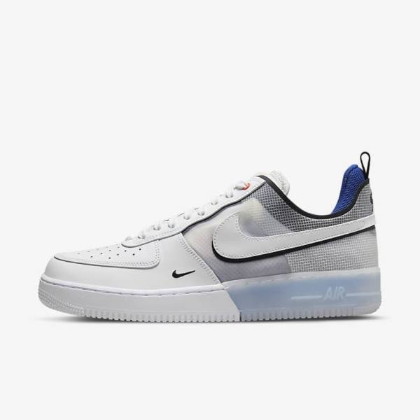 Men\'s Nike Air Force 1 React Sneakers White / Light Blue / Royal Blue / White | NK473PSL