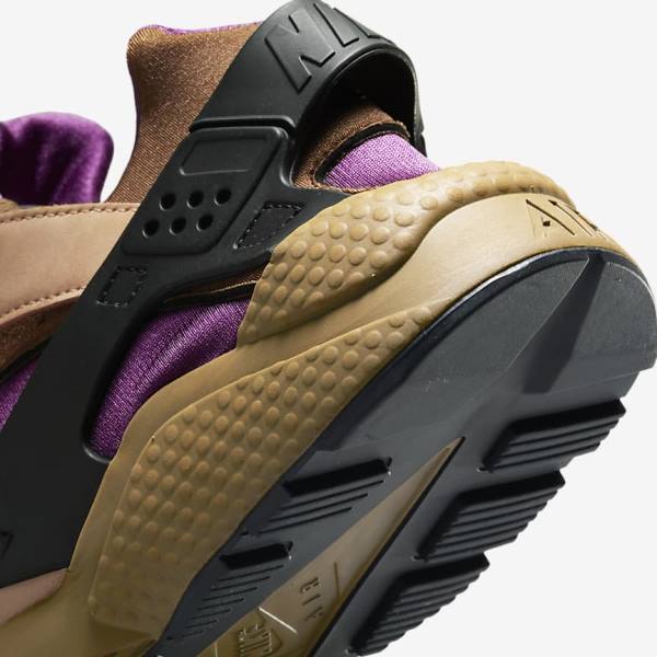 Men's Nike Air Huarache LE Sneakers Black / Brown | NK547QRC