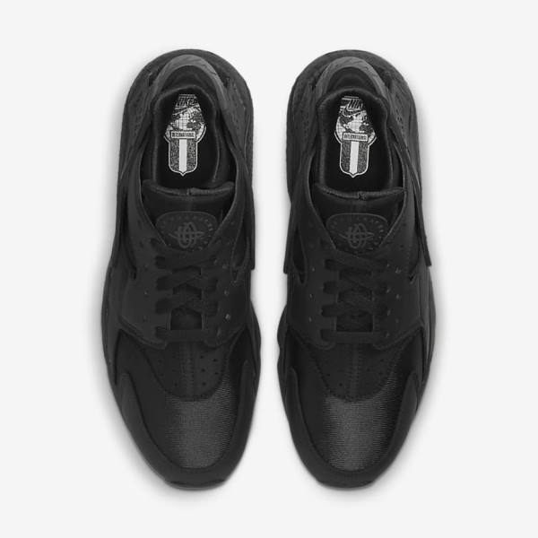 Men's Nike Air Huarache Sneakers Black / Dark Grey | NK617DNU