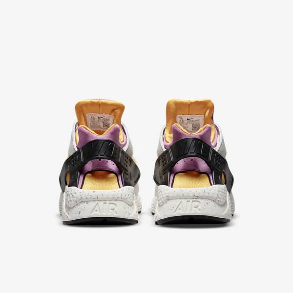 Men's Nike Air Huarache Sneakers Light Beige / Gold / Black / Pink | NK516BHV