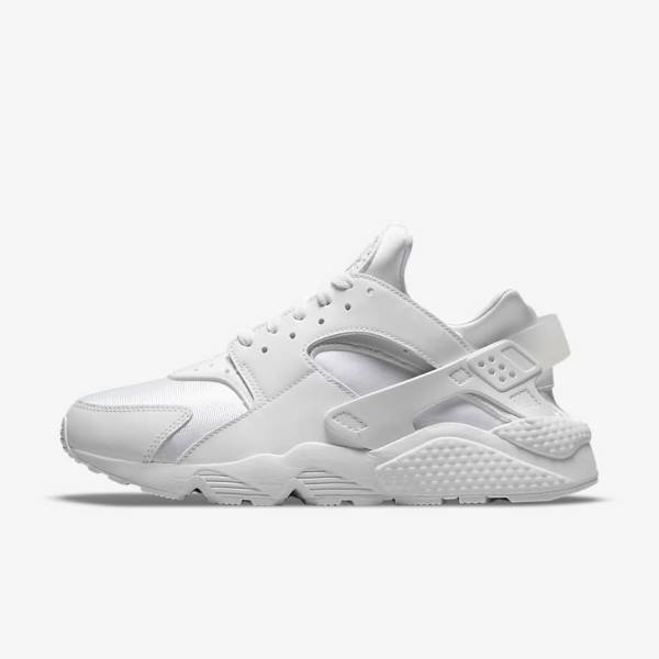 Men\'s Nike Air Huarache Sneakers White / Platinum | NK473UON