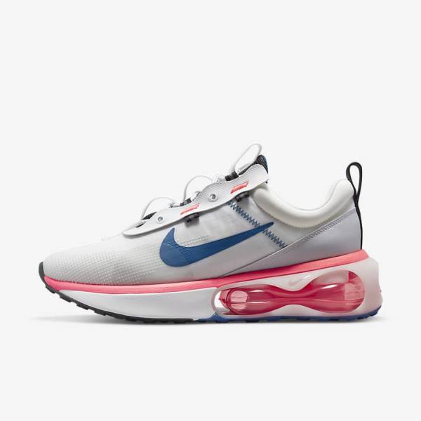 Men\'s Nike Air Max 2021 Sneakers White / Red / Black / Blue | NK973DWO