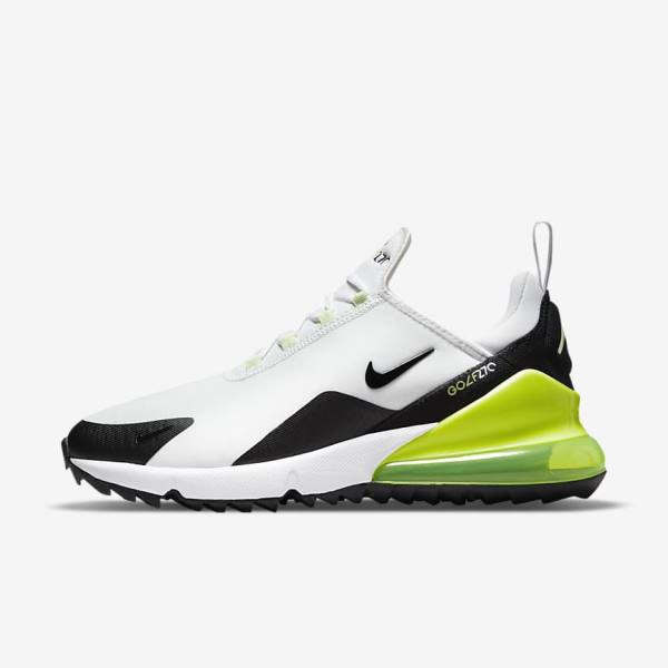 Men\'s Nike Air Max 270 G Golf Shoes White / Black | NK690XQK