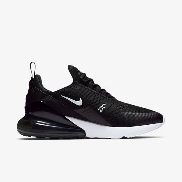 Men's Nike Air Max 270 Sneakers Black / White / Red / Dark Grey | NK648FXD