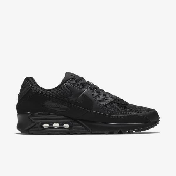 Men's Nike Air Max 90 Sneakers Black | NK497IAD