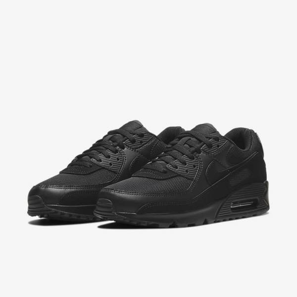 Men's Nike Air Max 90 Sneakers Black | NK497IAD