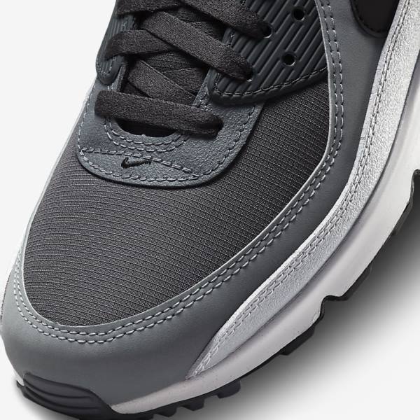 Men's Nike Air Max 90 Sneakers Dark Grey / Black | NK205WHC