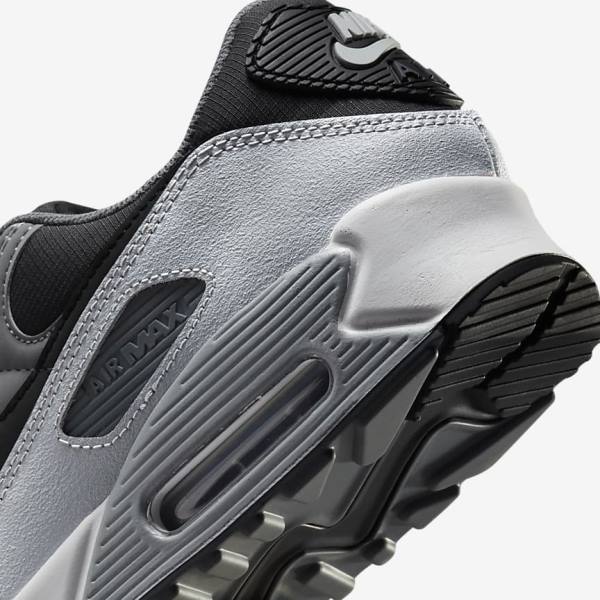 Men's Nike Air Max 90 Sneakers Dark Grey / Black | NK205WHC