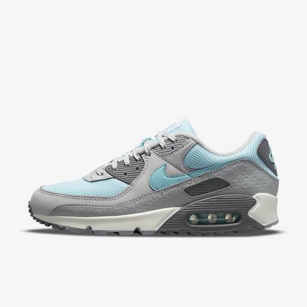 Men\'s Nike Air Max 90 Sneakers Grey / Platinum | NK375EPL