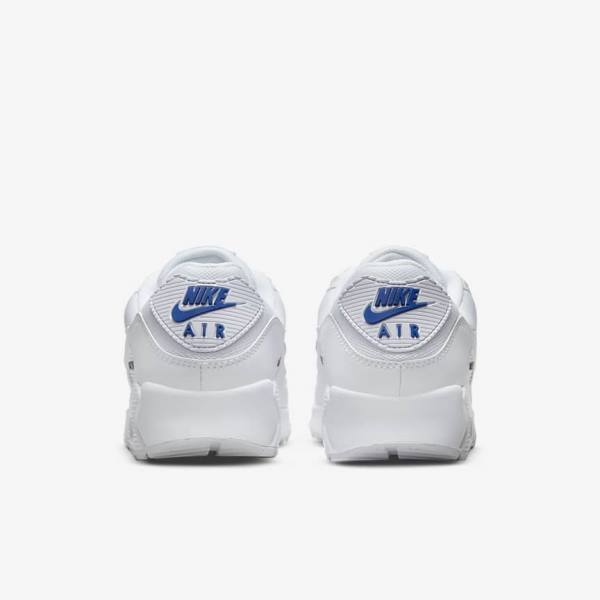 Men's Nike Air Max 90 Sneakers White / Black / Royal | NK405YLO