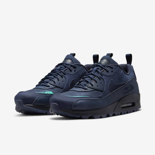 Men's Nike Air Max 90 Surplus Sneakers Navy / Obsidian | NK190EDY