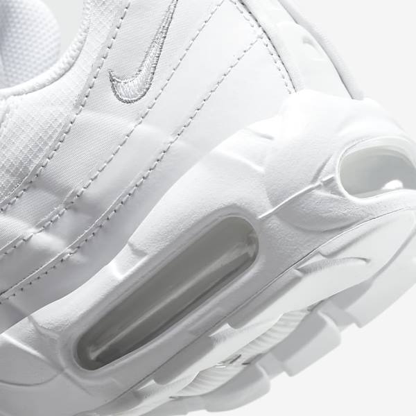 Men's Nike Air Max 95 Essential Sneakers White / Grey / White | NK903CLT