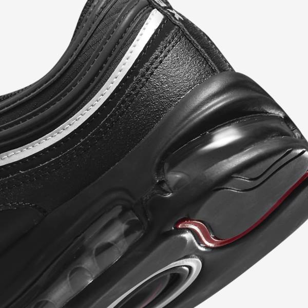 Men's Nike Air Max 97 Sneakers Black / Red / White | NK681OZG