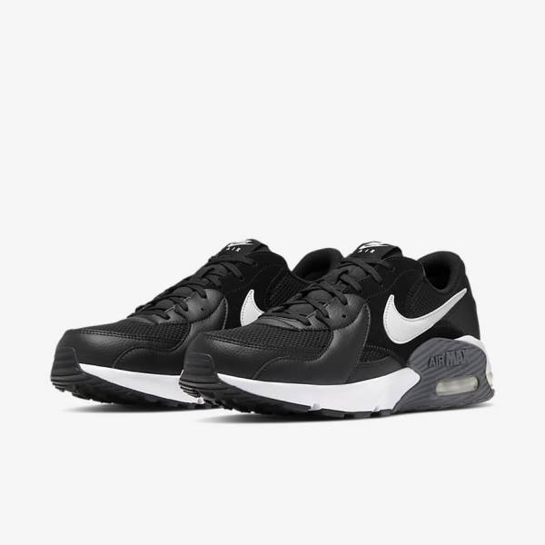 Men's Nike Air Max Excee Sneakers Black / Dark Grey / White | NK489LEO