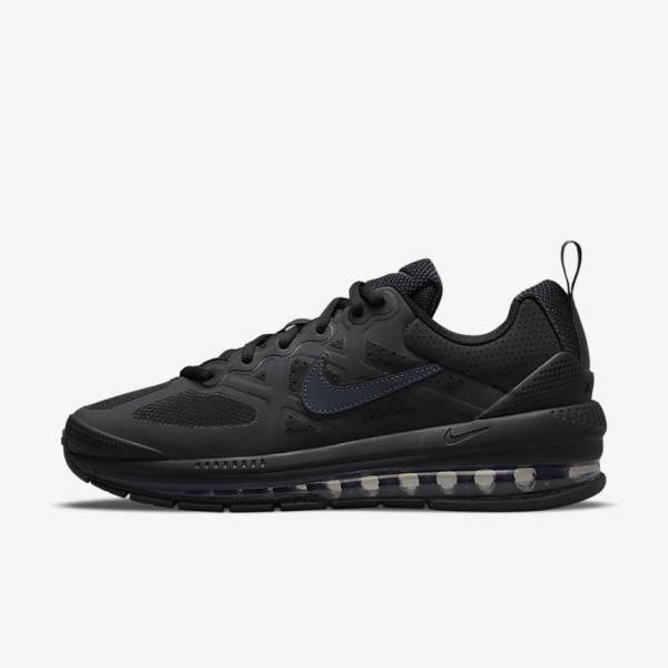 Men\'s Nike Air Max Genome Sneakers Black / Dark Grey | NK857SVF