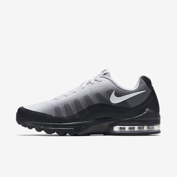 Men\'s Nike Air Max Invigor Print Sneakers Black / Grey / White | NK328LUP