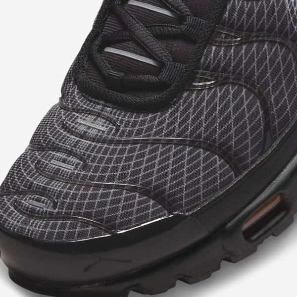 Men's Nike Air Max Plus Sneakers Black / Orange / Grey / White | NK826VWR