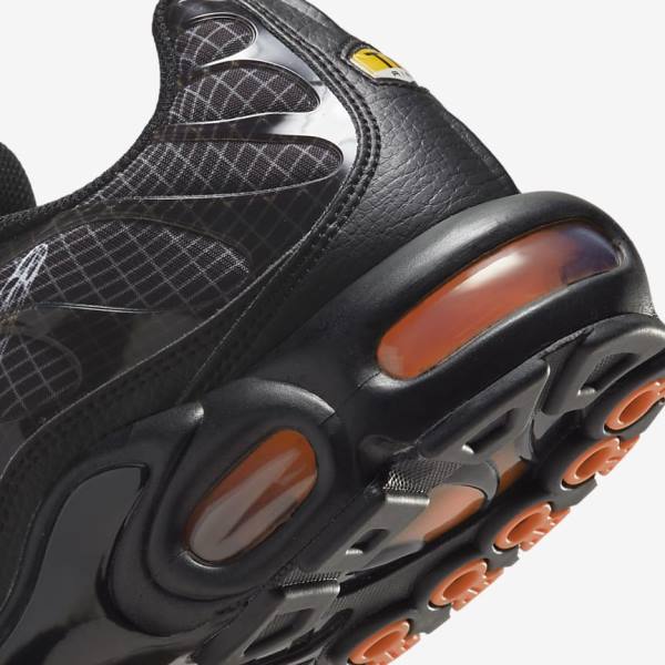 Men's Nike Air Max Plus Sneakers Black / Orange / Grey / White | NK826VWR