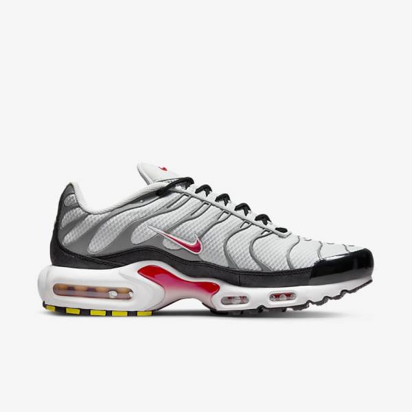 Men's Nike Air Max Plus Sneakers Grey / Black / Red | NK642RUV