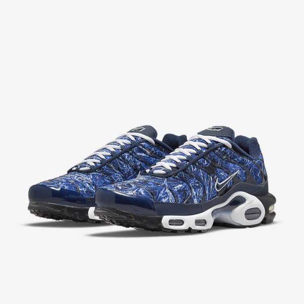 Men's Nike Air Max Plus Sneakers Navy / White / Black / Navy | NK179OGX