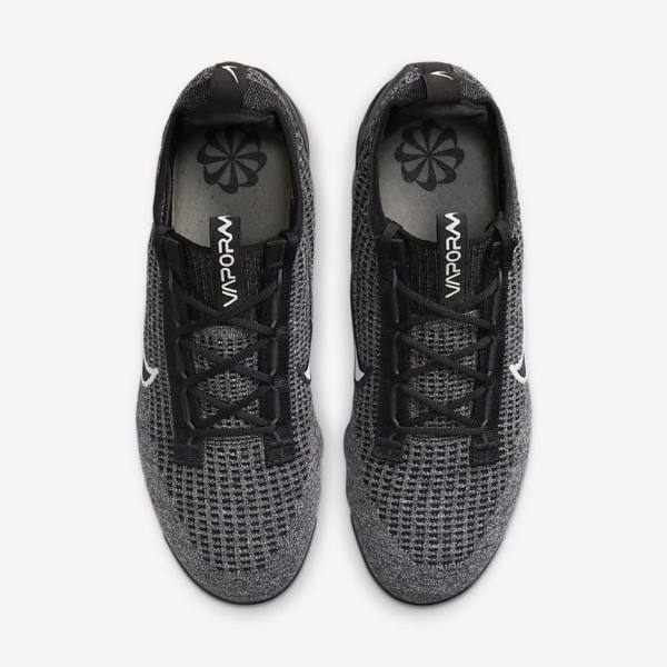 Men's Nike Air VaporMax 2021 FK Sneakers Black / White / Dark Grey / Black | NK042ESQ