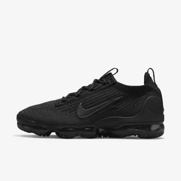 Men\'s Nike Air VaporMax 2021 FK Sneakers Black / Dark Grey | NK893BTC