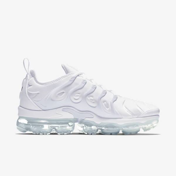 Men's Nike Air VaporMax Plus Sneakers White / Platinum / White | NK941UCM