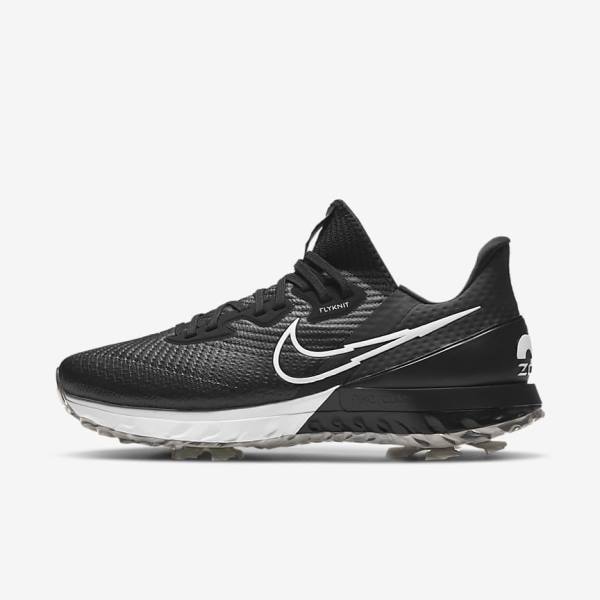 Men\'s Nike Air Zoom Infinity Tour Golf Shoes Black / White | NK529JCO