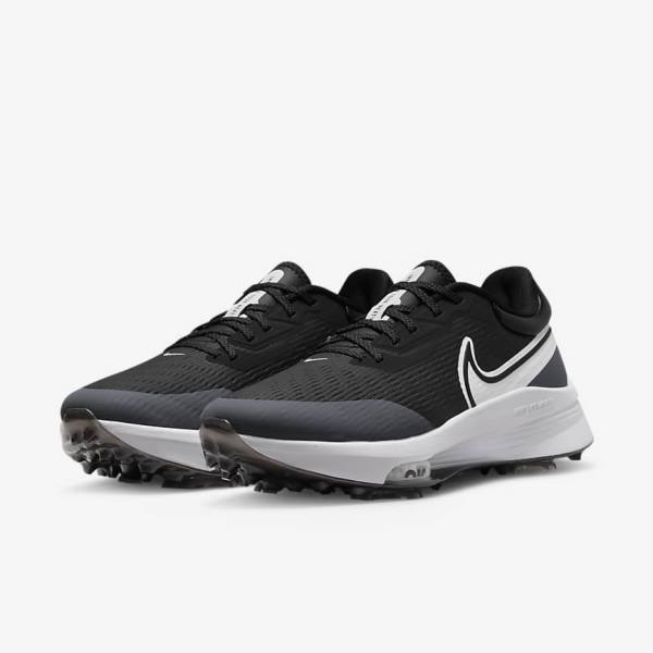 Men's Nike Air Zoom Infinity Tour NEXT% Golf Shoes Black / Grey / Turquoise / White | NK168HUG