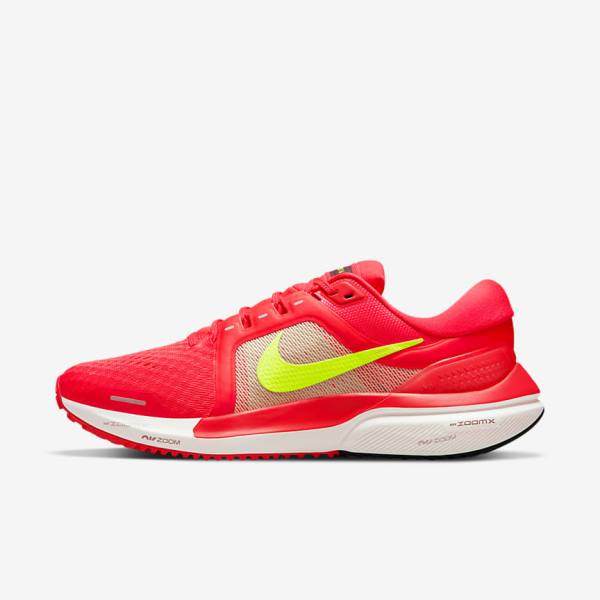 Men\'s Nike Air Zoom Vomero 16 Road Running Shoes Red / White | NK529PIQ