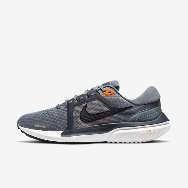 Men\'s Nike Air Zoom Vomero 16 Road Running Shoes Grey / Dark Grey / Black | NK792GQR