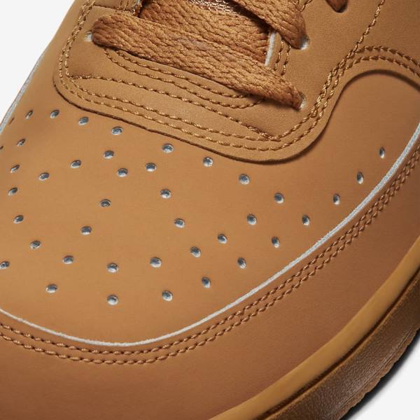 Men's Nike Court Vision Low Sneakers Brown | NK592SNL