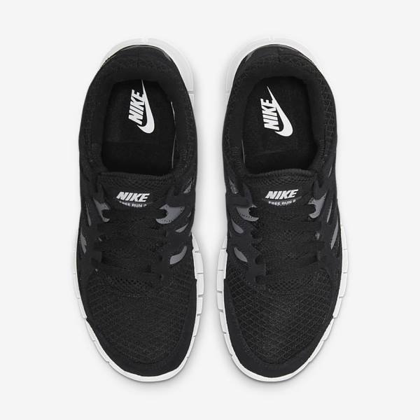 Men's Nike Free Run 2 Sneakers Black / Dark Grey / White | NK895WZK