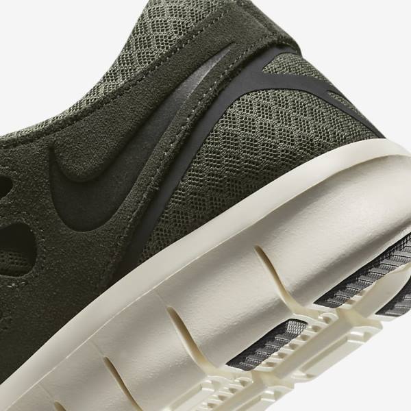 Men's Nike Free Run 2 Sneakers Olive / Black | NK471PFI