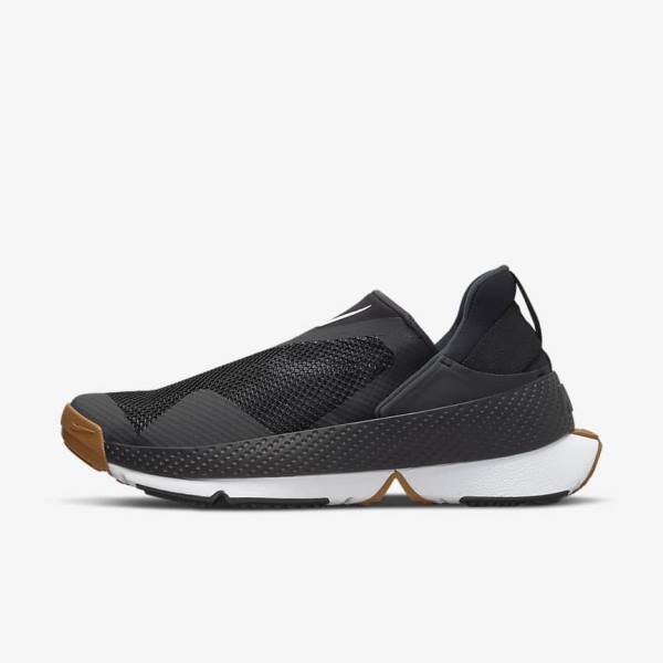 Men's Nike Go FlyEase Sneakers Black / Dark Grey / Gold / White | NK021OWV