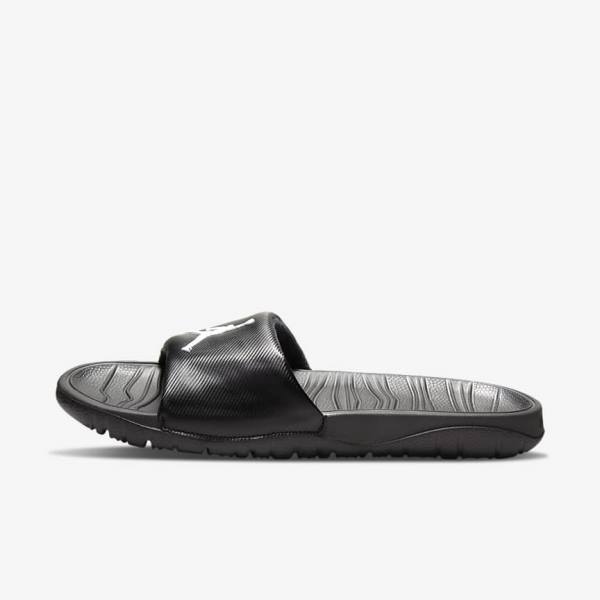 Men\'s Nike Jordan Break Slides Black / White | NK548KYF