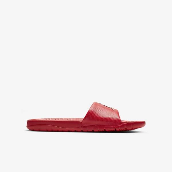 Men's Nike Jordan Break Slides Red / Metal Silver | NK251OUC