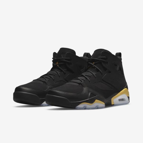 Men's Nike Jordan Flight Club 91 Sneakers Black / Metal Gold | NK145YSL