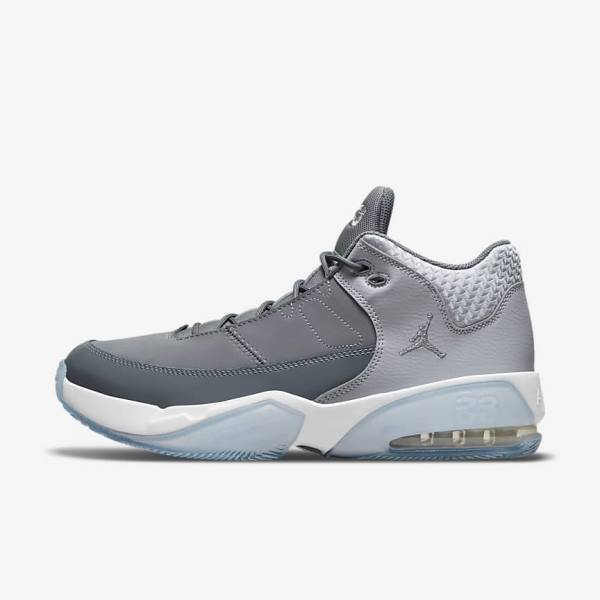 Men\'s Nike Jordan Max Aura 3 Sneakers Grey / White / Grey | NK834SYF