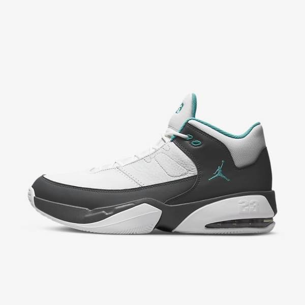 Men\'s Nike Jordan Max Aura 3 Sneakers White / Grey / Turquoise | NK847PBF