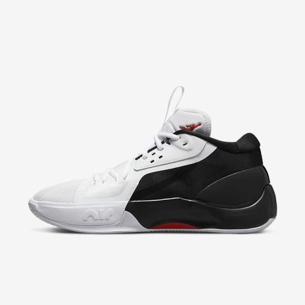 Men\'s Nike Jordan Zoom Separate Basketball Shoes Black / White / Red | NK830IUY