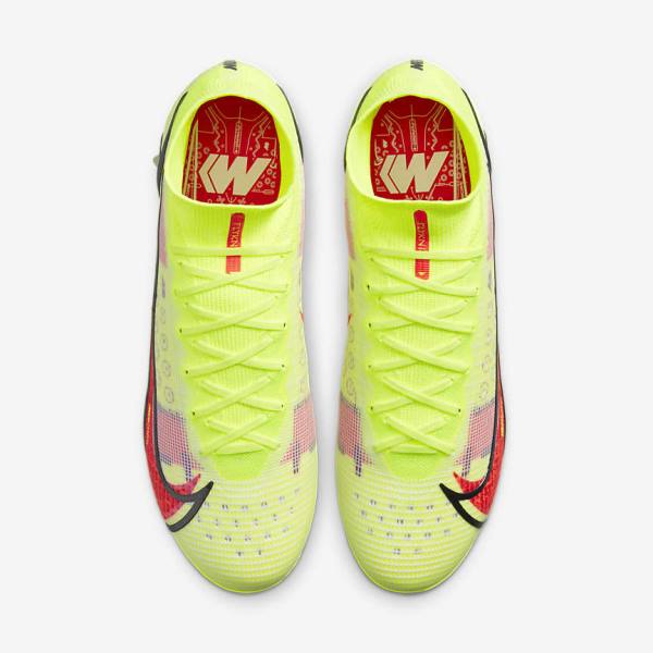 Men's Nike Mercurial Superfly 8 Elite SG-Pro AC Soft-Ground Football Shoes Black / Light Red | NK839UDY