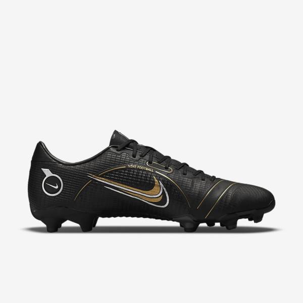 Men's Nike Mercurial Vapor 14 Academy MG Multi-Ground Football Shoes Black / Metal Silver / Grey / Metal Gold | NK937HQB