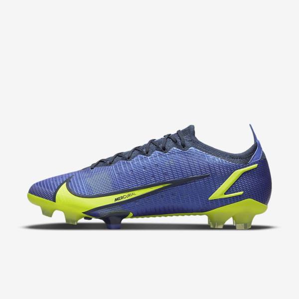 Men\'s Nike Mercurial Vapor 14 Elite FG Firm-Ground Football Shoes Blue | NK157DYA