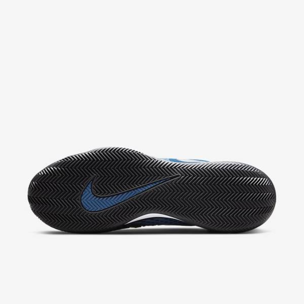 Men's Nike NikeCourt Air Zoom Vapor Cage 4 Rafa Clay Tennis Shoes Blue / Black / Metal Silver | NK849MCG