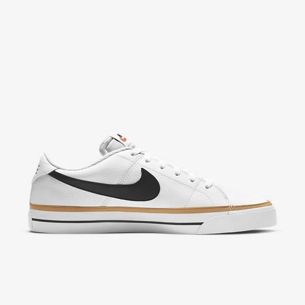 Men's Nike NikeCourt Legacy Sneakers White / Light Brown / Black | NK520ZJT